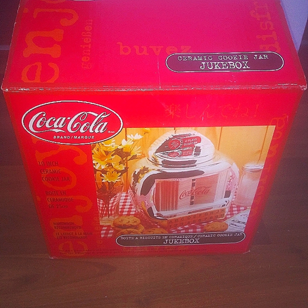 Coca cola ceramic cookie jar